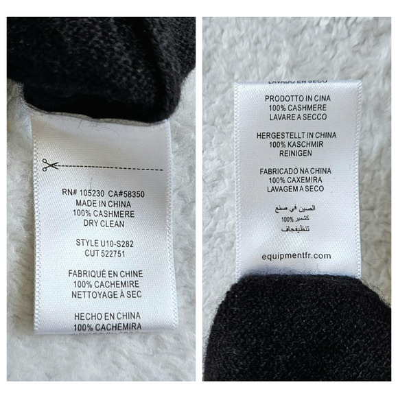 EQUIPMENT 100% cashmere snyder goop little black lbd knit sweater dress $390 s - Picture 11 of 12